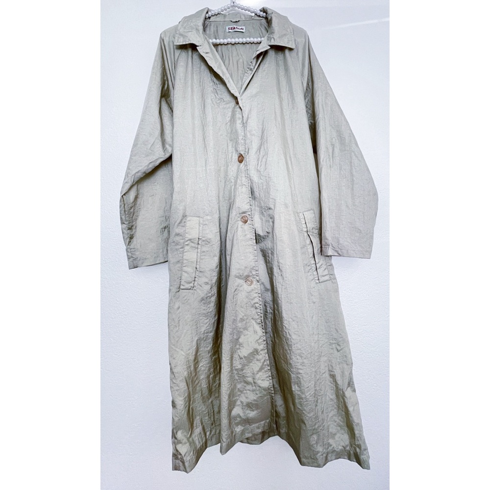 Vintage Cream and Tan Trench Coat
